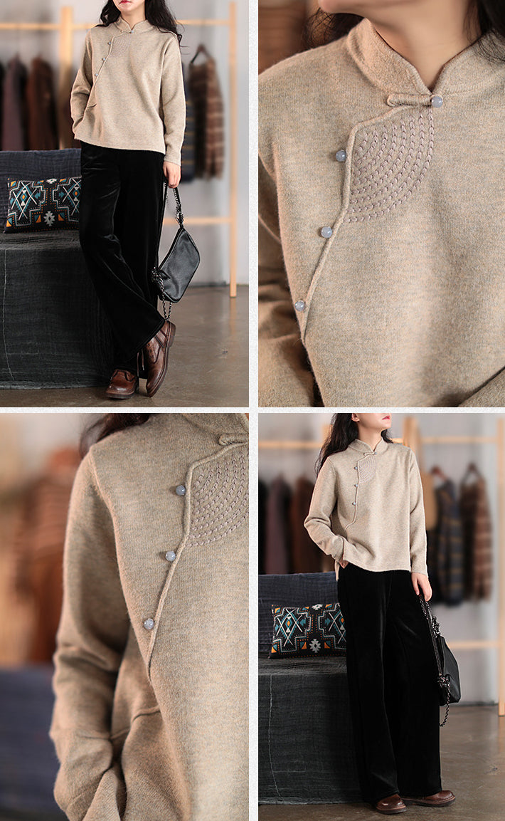 Vintage Slouchy Embroidered Sweater