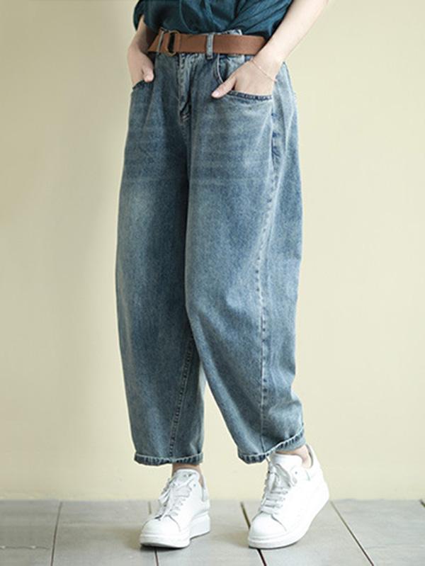 Loose Washable Casual Jean Pants