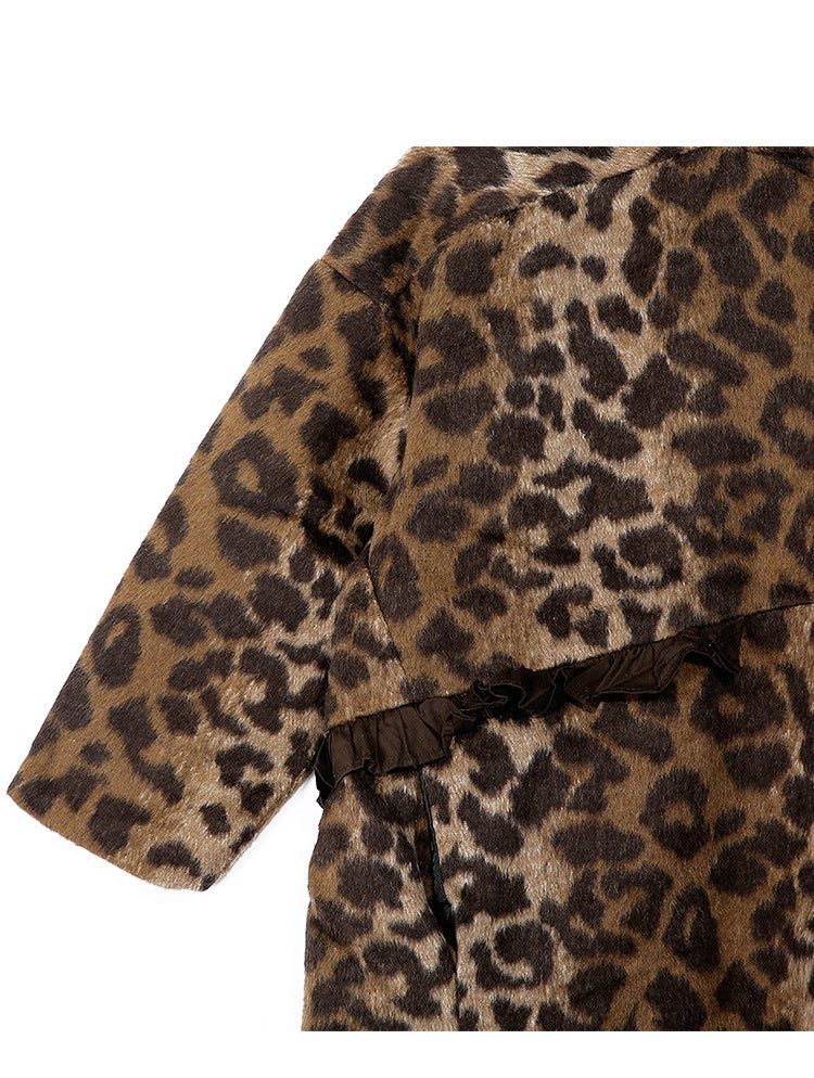 Women Leopard Print Casual Loose Coat