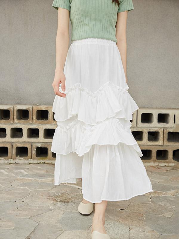 Vintage Summer Tiered Skirt