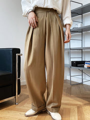 Roomy Wide-Leg Velcro Suit Pants