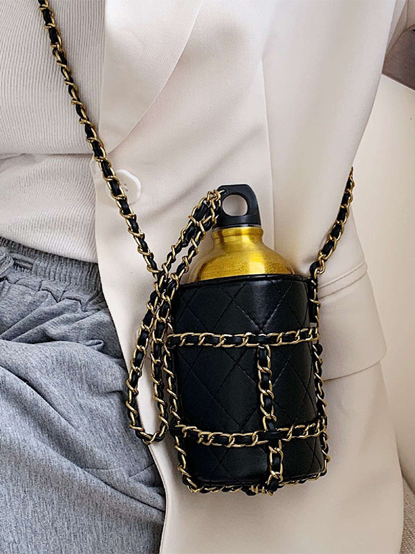 Diamond Chain Diagonal Water Bottle Bag