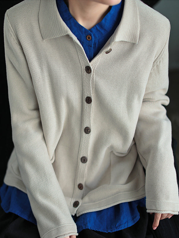 Vintage Lapel Loose-Fitting Coat