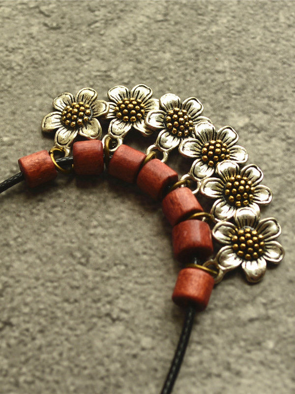 Artistic Retro Six Flower Necklace