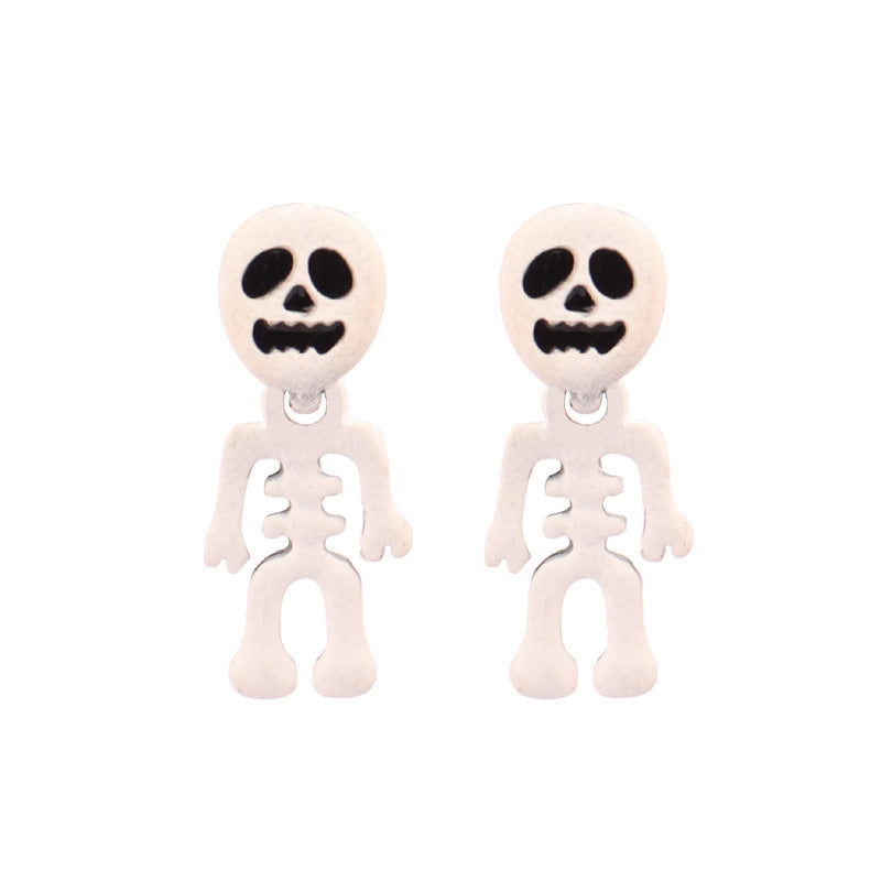 Funny Halloween Skull Earrings