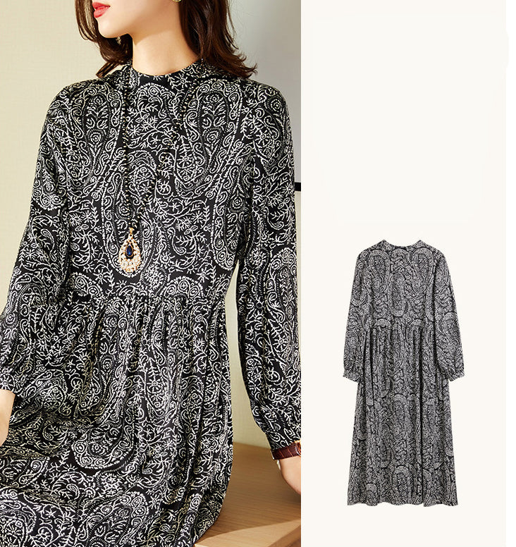 Chiffon Floral Loose Midi Dress