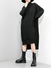 Women Pullover Solid Color Casual Dress