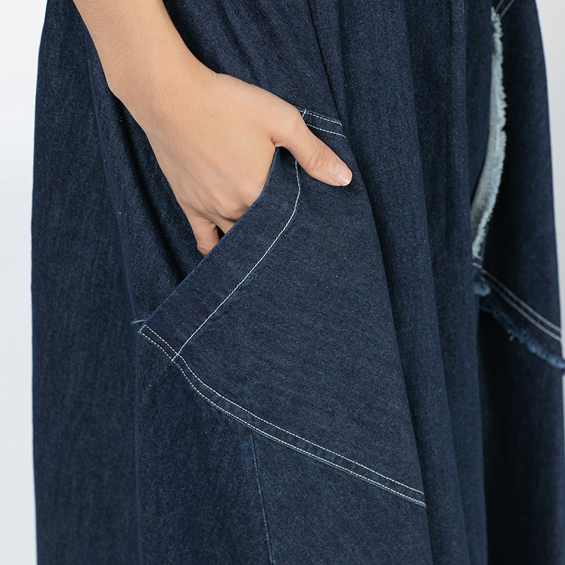Women Irregular Solid Color Casual Skirt