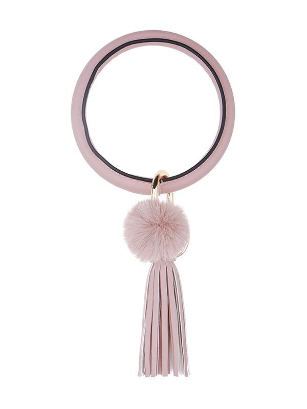 Big Circle Tassel Bracelet Keychain