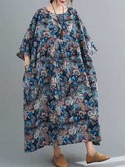 Original Printed Round-Neck Dress