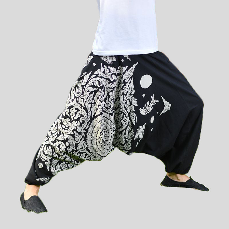 Digital Print Lantern Loose Casual Pants