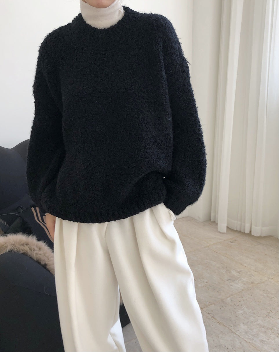 Urban Round-Neck Solid Sweater