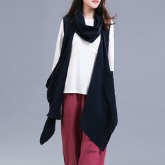 Irregular Solid Color Casual Vest