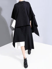 Original Solid Split-Joint Blouses&Shirts