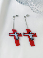 Red Cross Horror Earrings