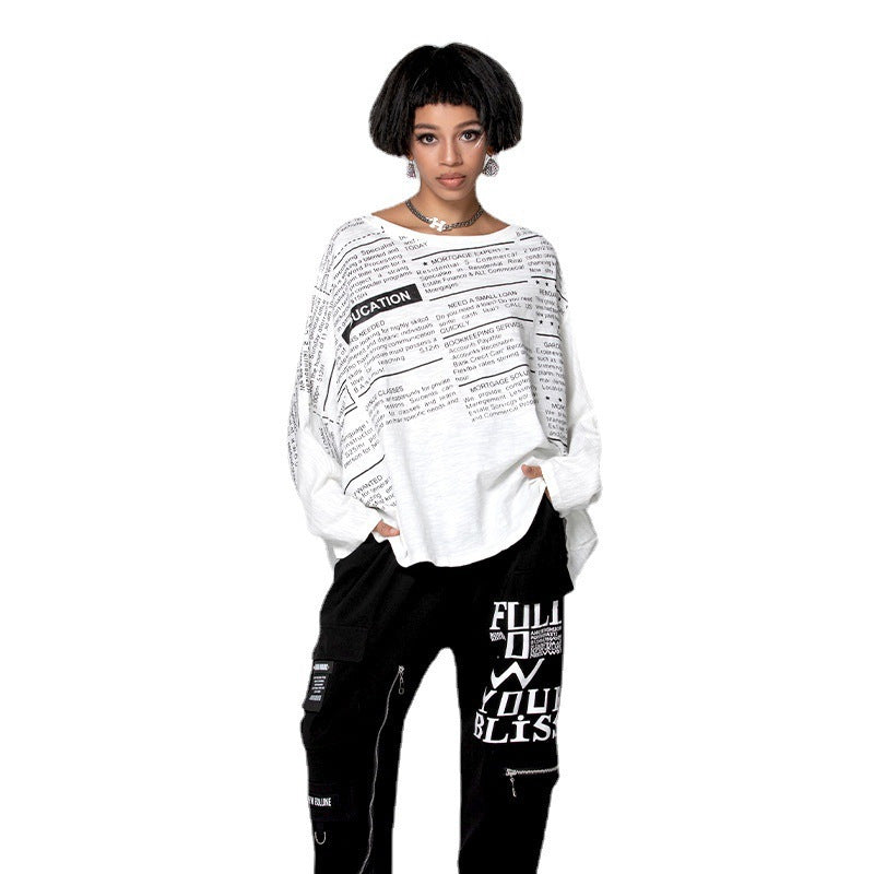 Letter Print Loose T-Shirt