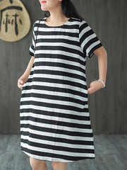 Original Stripe Round-Neck Dress