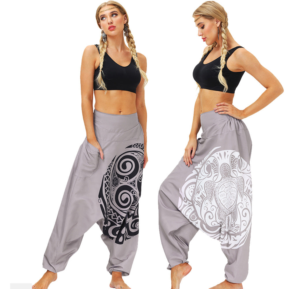 Totem Digital Print Loose Yoga Pants