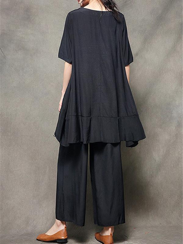 2019 Summer New Loose Oversize Wide Leg Pants Suit