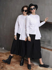 Cool Designed Split-joint White Shirt