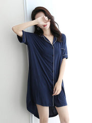 Casual V-Neck Button Modal Short Pajamas