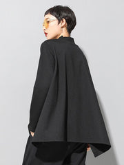 Black Long Sleeves Roomy T-Shirt