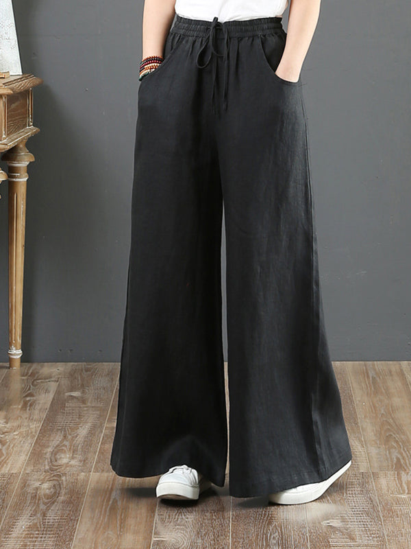 High Waist Mopping Straight Leg Loose Wide Leg Casual Pants