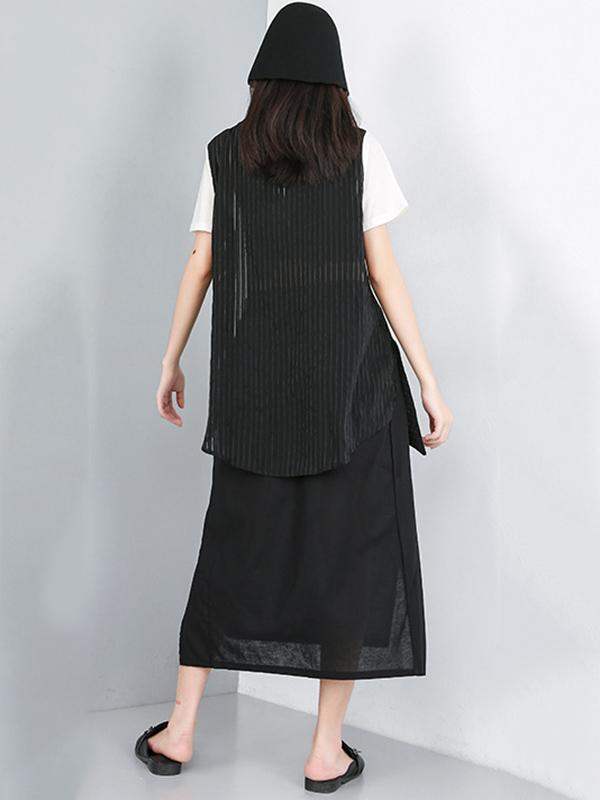 Split-side Asymmetric Skirt