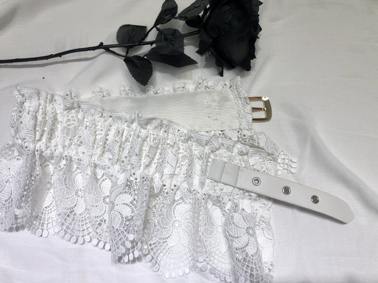 Women Loose White Shirt Dress T-Shirt Belt