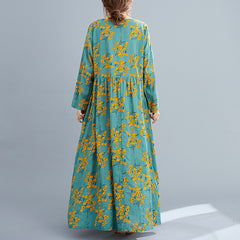 Women Pastoral Style Retro Printed Dress