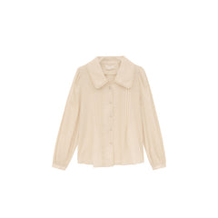 Women Simple Retro Lapel Shirt
