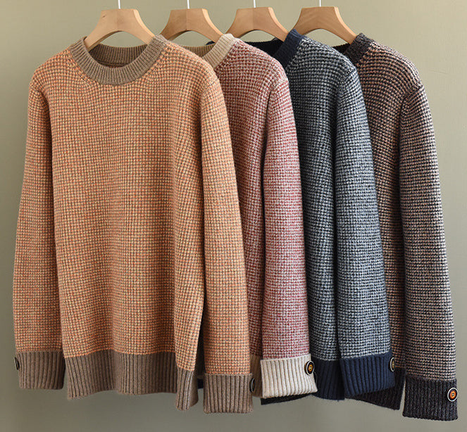 Solid Color Loose Pullover Sweater