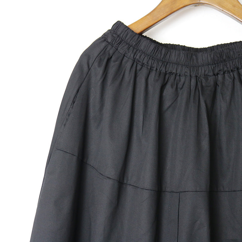 Vintage Embroidered Print Loose Casual Skirt