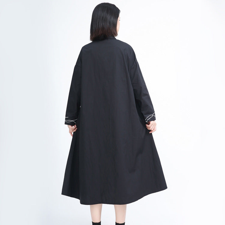 Women Abstract Print Loose Irregular Dress
