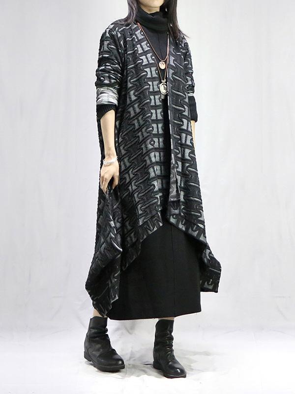 Vintage Printed Cape Outwears