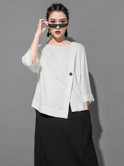 Roomy Batwing Split-Joint T-Shirts