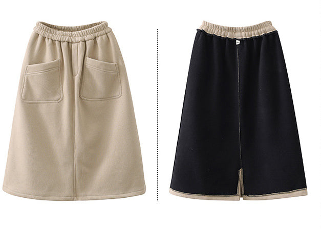 Retro Loose Thicken Knitted Skirt