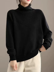 Vintage Half Turtleneck Long Sleeve Sweater