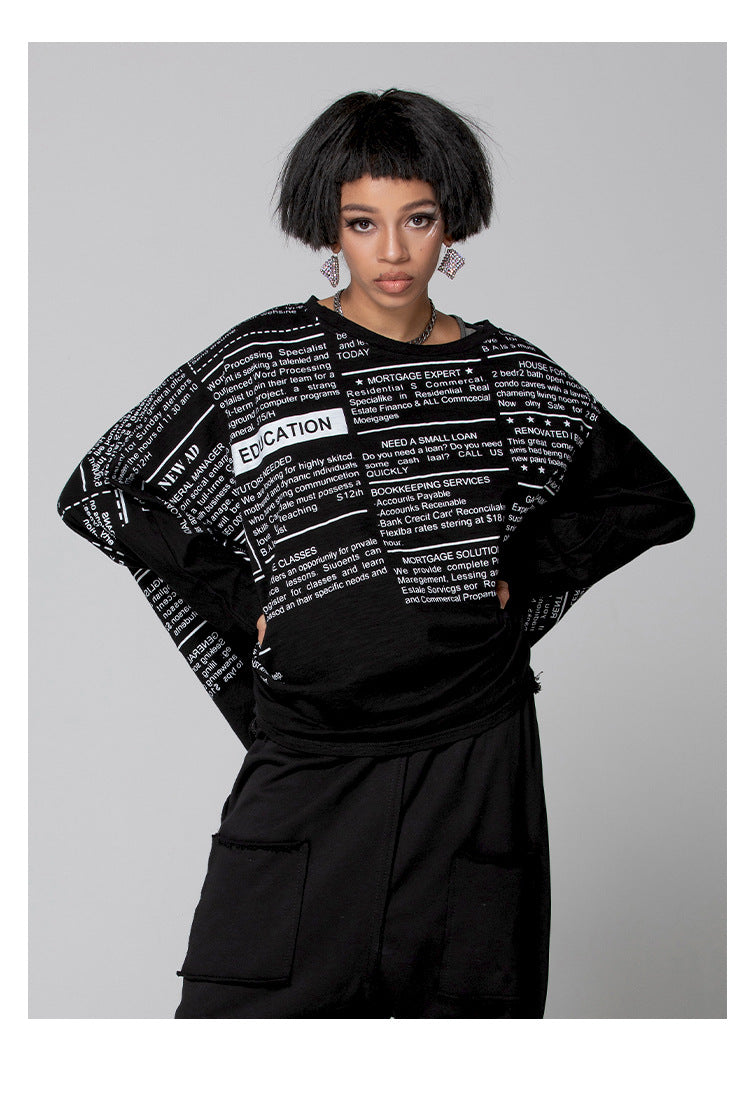Letter Print Loose T-Shirt