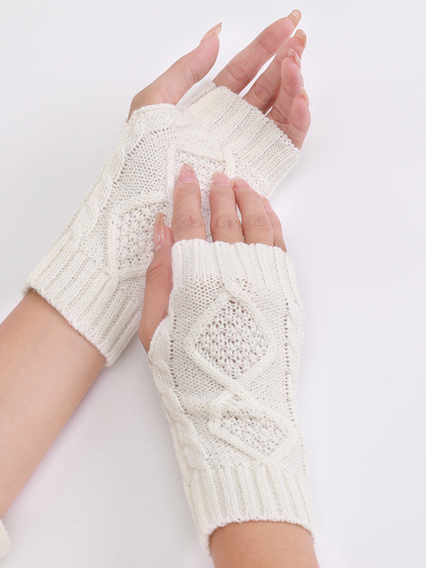 Retro Plaid Half Fingerless Gloves