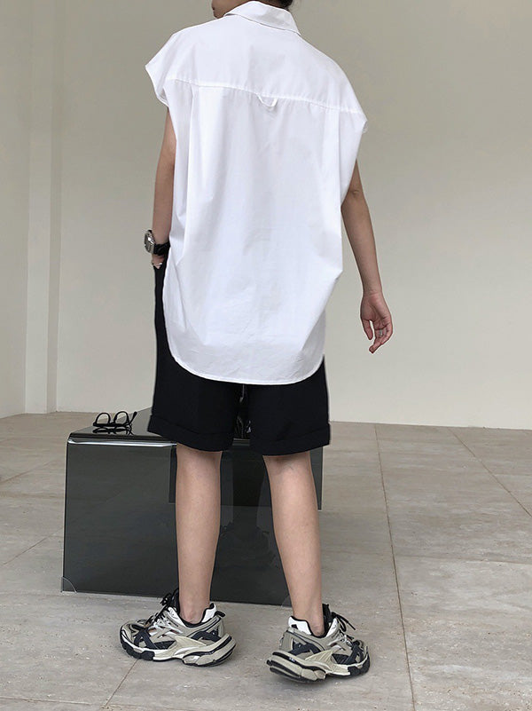 Original Solid Sleeveless Blouses&Shirts Tops