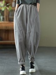 Solid Color Loose And Warm Casual Pants