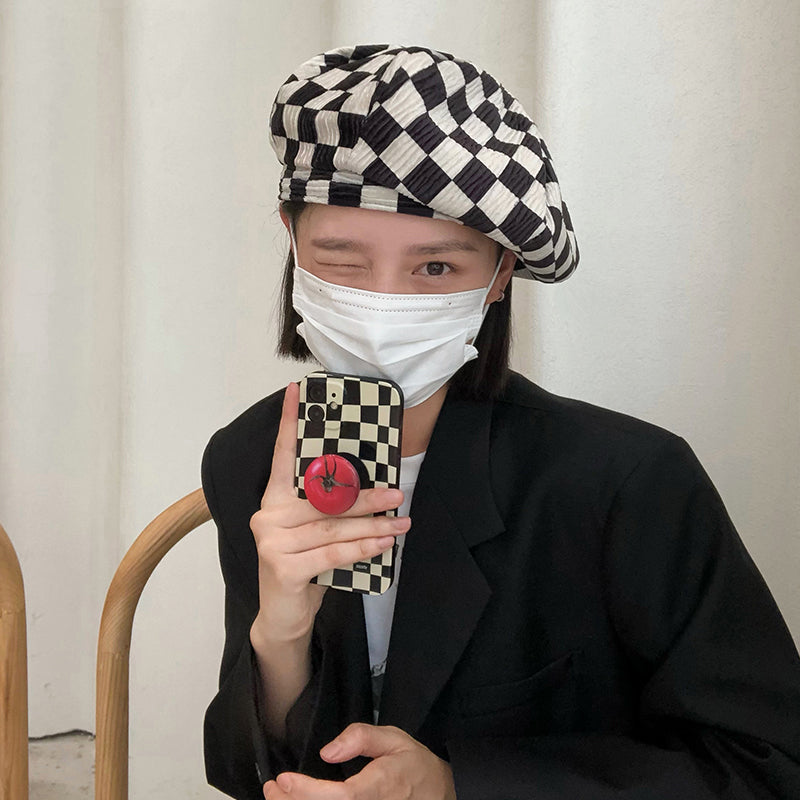 Checkerboard Check Beret