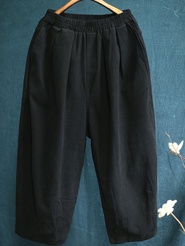 Cotton Wide Leg Casual Pant