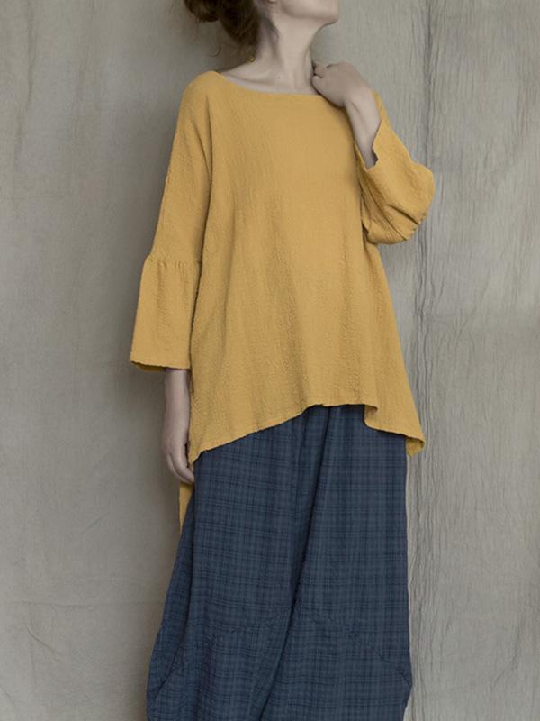Loose Blue Plaid Comfortable Casual Wide-Leg Pants