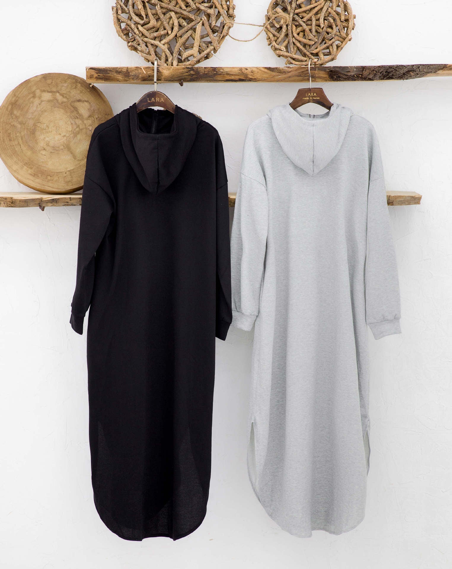Casual Hooded Zipper Solid Color Hoodie Dress