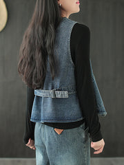 Women Retro Loose All-Match Vest