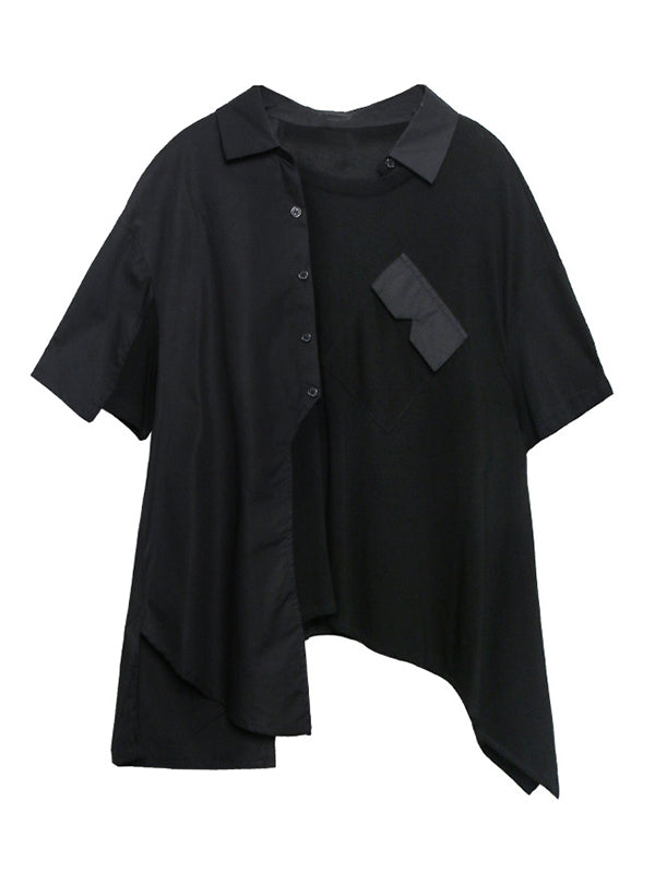 Original Irregularity Split-Joint Blouses&Shirts