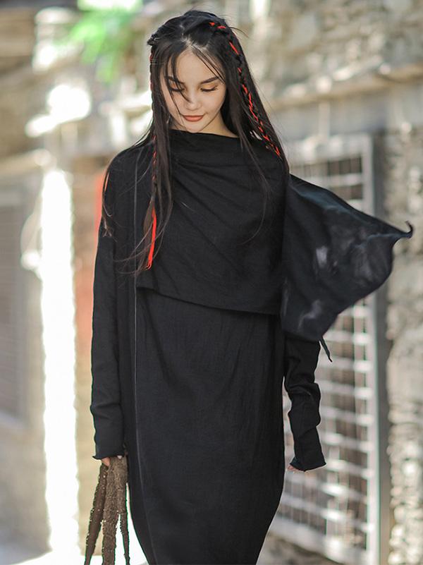 Simple Back-Strap Solid Loose Maxi Dresses
