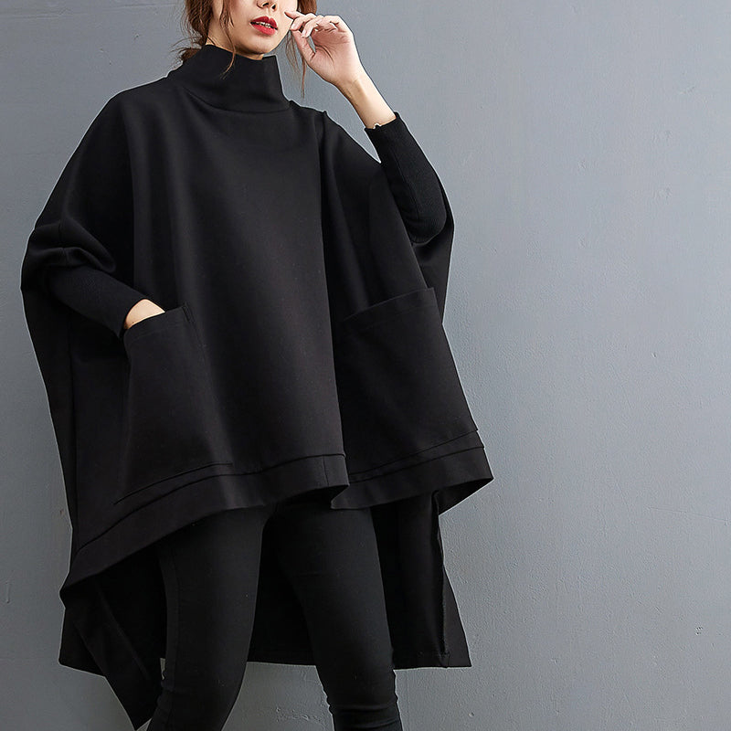 Large Size Solid Color Long Sleeve Loose Sweatshirt
